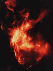 Blazing Abstract Polaroid Collection &ndash; Futuristic Flame Energy and Plasma Art Series