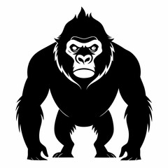Gorilla Silhouette Vector Art