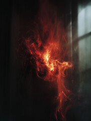 Blazing Abstract Polaroid Collection &ndash; Futuristic Flame Energy and Plasma Art Series