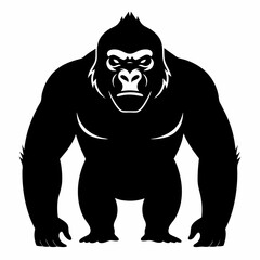 Gorilla Silhouette Vector Art