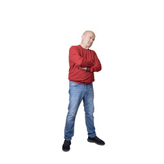 Fototapeta premium A man isolated with arms folded 