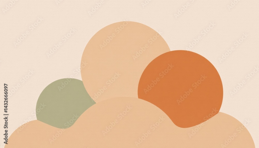 Aufkleber abstract shapes in soft colors on a textured background