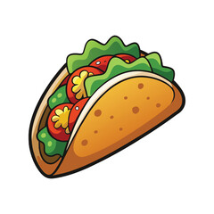 Mexican Food Vector Illustration, Traditional Cuisine Clipart for Taco, Burrito, and Spicy Dish Design Art