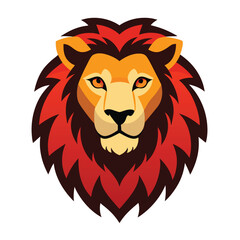 Obraz premium Colorful lion head vector