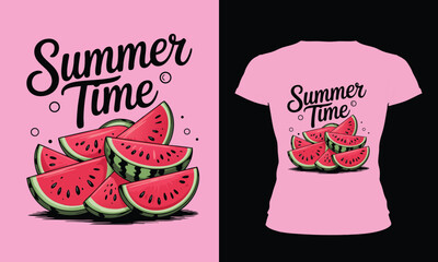 Summer Time Watermelon Vibes – Cute Fruit T-Shirt for Hot Days