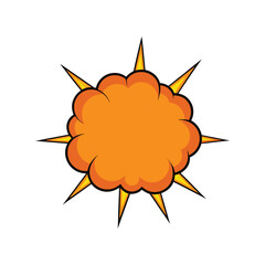 Explosion Vector Illustration, Blast Clipart for Fireworks, Danger and Destruction
