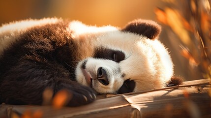 Fototapeta premium Sleeping Panda Cub