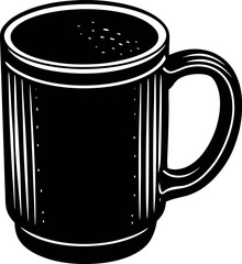 Mug Silhouette Vector | Coffee Cup, Tea Drinkware & Cozy Black Vector