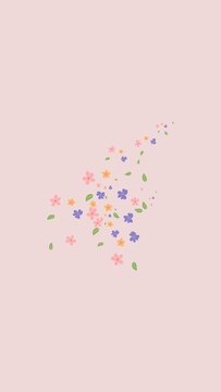 abstract pink background with flower stars