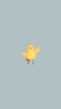 A bird with smile dance