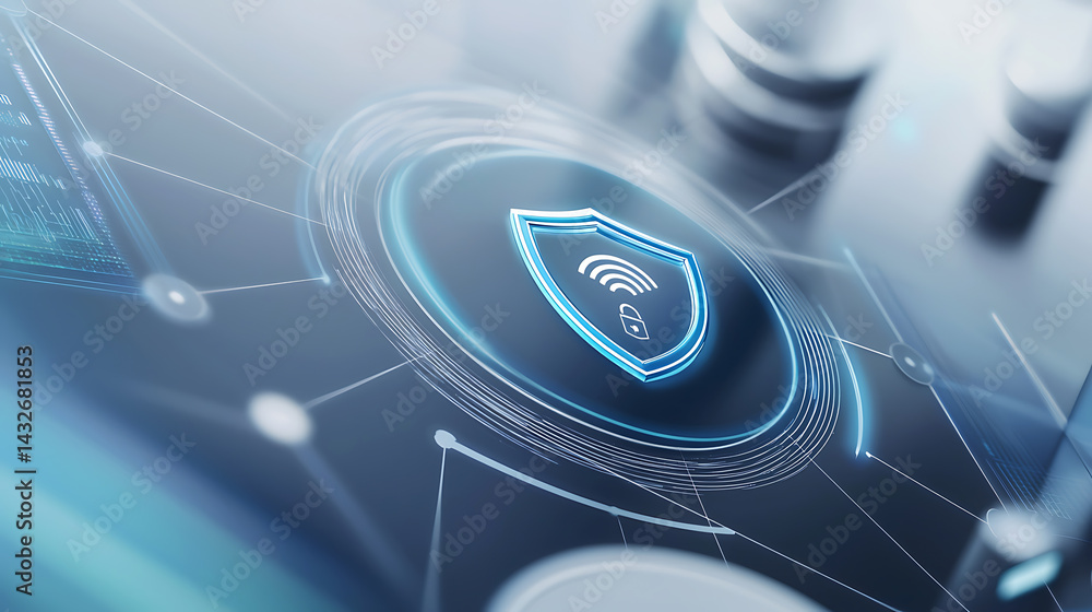 Poster cybersecurity framework digital environment graphic design modern technology abstract viewpoint data