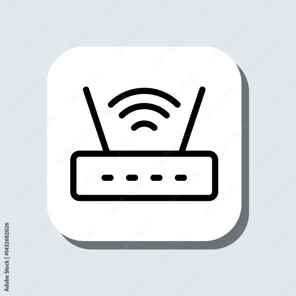 Poster wi fi icon vector. wireless sign symbol in trendy flat style. wifi vector icon illustration in squar