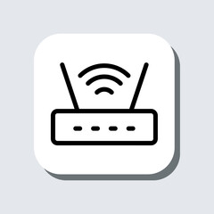 Wi Fi icon vector. Wireless sign symbol in trendy flat style. Wifi vector icon illustration in square isolated on gray background
