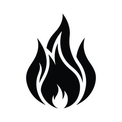 Fire Flame Icon Silhouette Vector Illustration