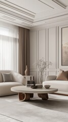 A modern stylish living room.	
