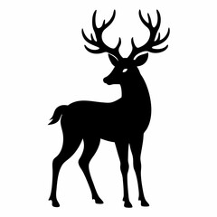 Majestic Deer Silhouette Vector Design
