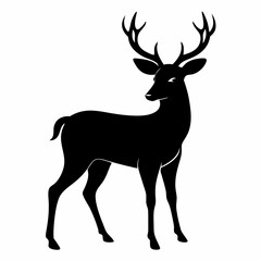 Majestic Deer Silhouette Vector Design