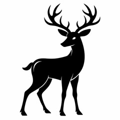 Majestic Deer Silhouette Vector Design
