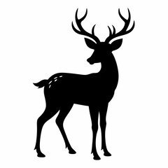 Majestic Deer Silhouette Vector Design