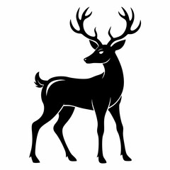 Majestic Deer Silhouette Vector Design