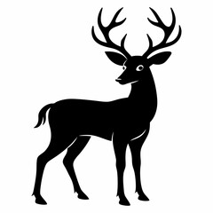 Majestic Deer Silhouette Vector Design