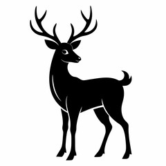 Majestic Deer Silhouette Vector Design