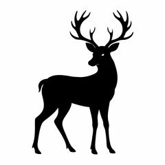 Majestic Deer Silhouette Vector Design