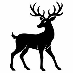 Majestic Deer Silhouette Vector Design
