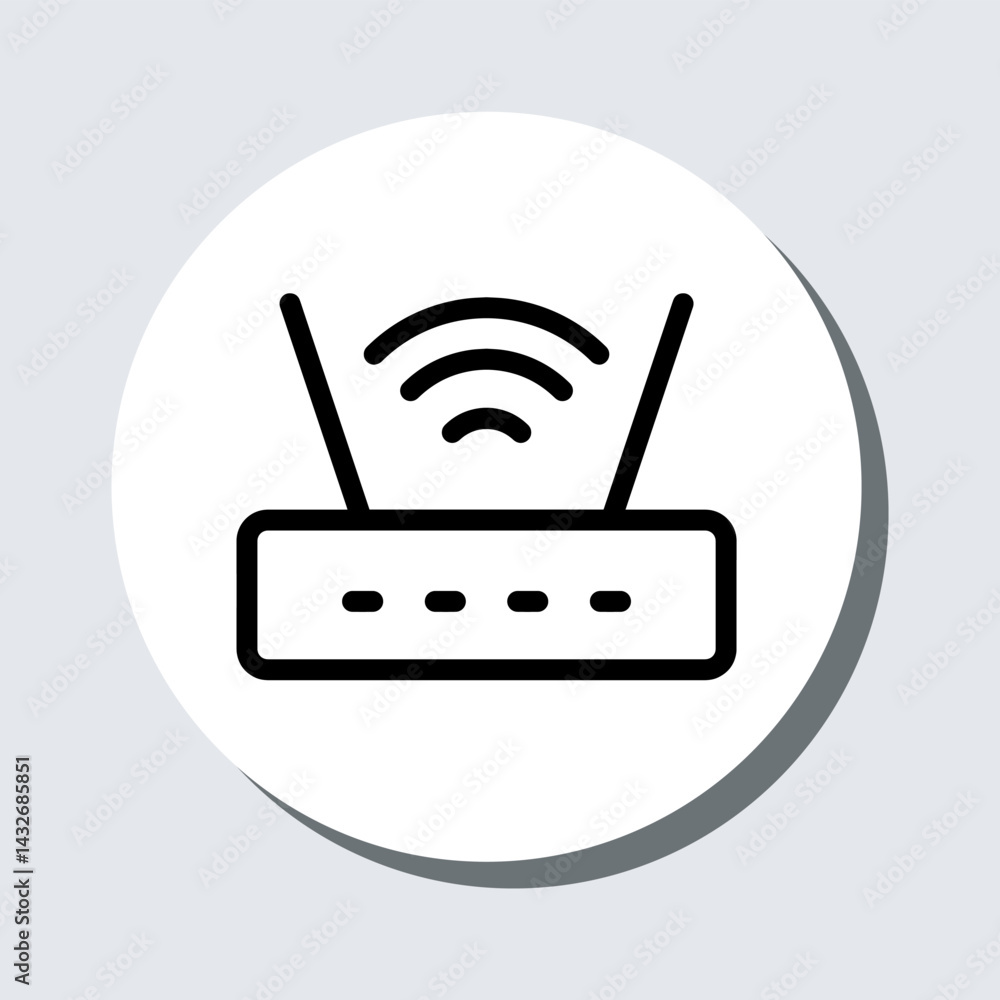 Fototapete wi fi icon vector. wireless sign symbol in trendy flat style. wifi vector icon illustration in squar