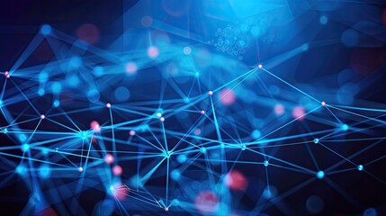 Network Connections , Abstract Technology Background , Global Network Technology And Data Exchange