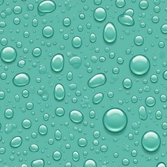 Mint color water drop drawing pattern