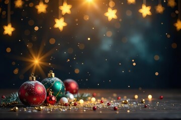 Vertical Xmas & New Year backdrop with shimmering gold star dust Perfect for festive cards , shimmering, greeting, christmas