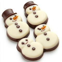 christmas cookies on white background