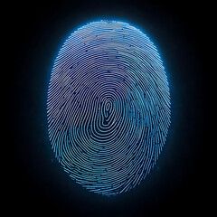 Dark background graphic art fingerprint recognition technology for enhanced digital security