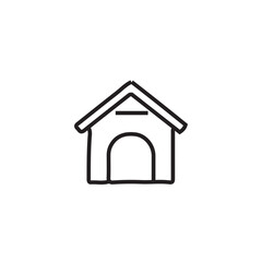 Attractive Hand Drawn Doodle Dog House Elements Vector Illustration