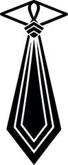 Necktie Silhouette Vector | Formal Wear, Business Accessory & Fashion Icon in Black Vector