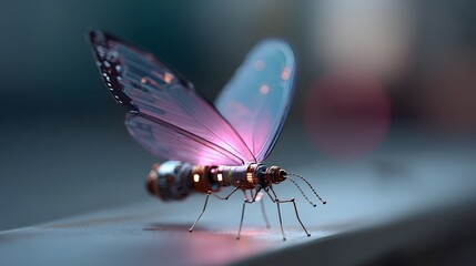Robotic butterfly with iridescent digital wings