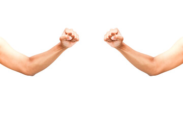 female hands holding a white paper