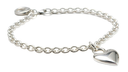 silver necklace isolated on white