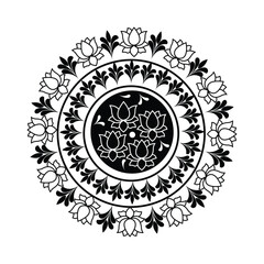 mandala decorative and ornamental design for coloring page, greeting card,