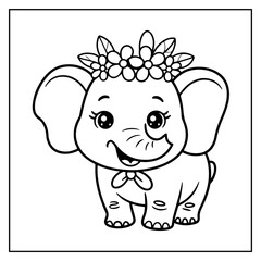 Kawaii Animals Bold and Easy Coloring Book for Kids and Adults