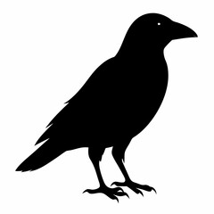 Minimalist Crow Silhouette Vector