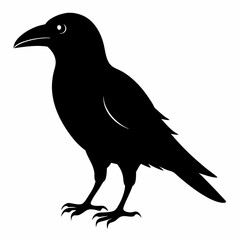 Minimalist Crow Silhouette Vector