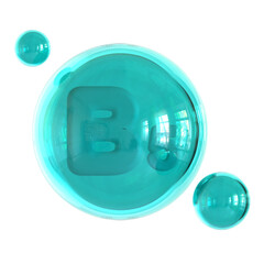 vitamin b5 3d icon illustration
