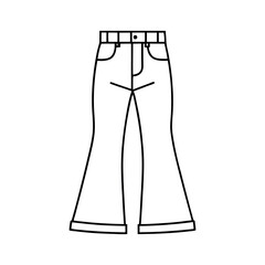 Boyfriend Jeans Outline Sketch