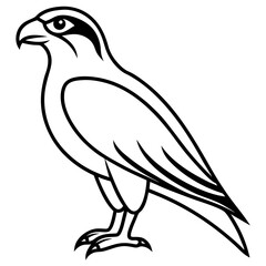 Minimalist Falcon Line Art Vector