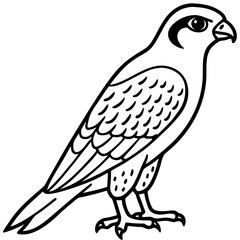 Minimalist Falcon Line Art Vector