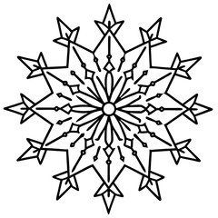 Winter-themed crystal mandala
