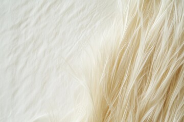 Close-up view of pale yellow threads on a textured surface.