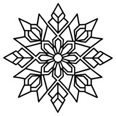Winter-themed crystal mandala